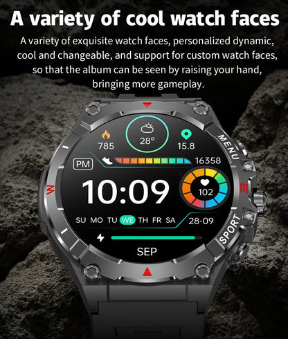 Smartwatch COLMI V76 GPS 2025 Tela AMOLED Ultra 1.43" Bússola e Altímetro Integrados Chamada Bluetooth Smart Watch Bateria 500mAh