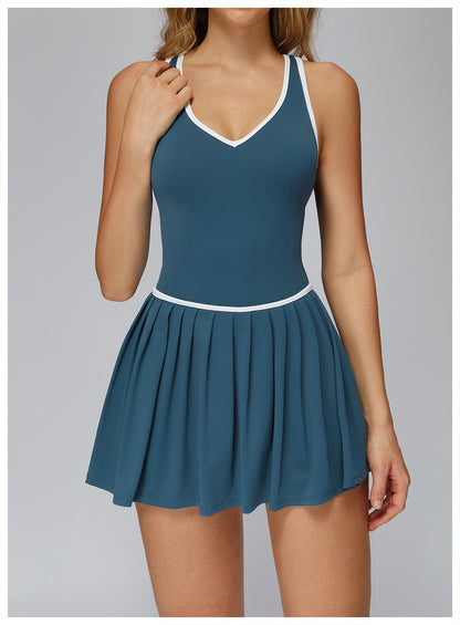 Yoga Jumpsuit Women Set Sexy Anti Glare One-Piece Jumpsuit Dance Ballet Sports Dress Gym Push Up Rompers Running Tennis Sports