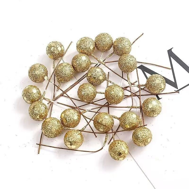 30/50Pcs Mini Artificial Berry Christmas Decor Xmas Tree Ornaments for Home Decor Navidad New Year DIY Garland Gift Accessories