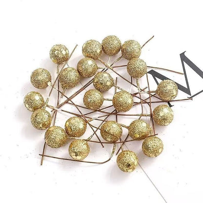 30/50Pcs Mini Artificial Berry Christmas Decor Xmas Tree Ornaments for Home Decor Navidad New Year DIY Garland Gift Accessories