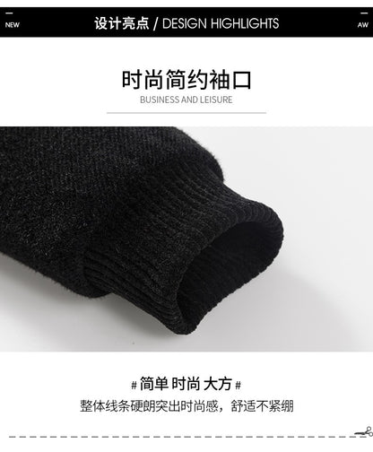 Winter Patchwork Woolen Jacket Men Hooded Short Trench Coat Thickened Warm Casual Business Social Overcoat