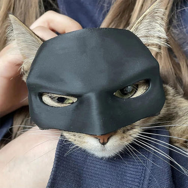 Máscara de Gato Morcego 9-13cm, Máscara de Gato Vingador, Máscara de Morcego Fosca Fofa, Brinquedos de Super-Herói, Fantasia de Gato Morcego para Gatos, Suprimentos para Animais de Estimação