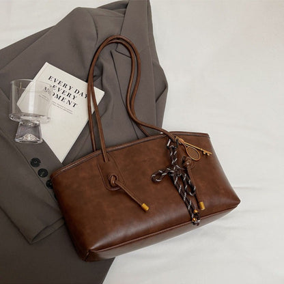 PU Leather Shoulder Bags For Women 2025 Winter Y2K Trend Female Crossbody Bag Lady Handbags And Purses Retro Tote Bag bolso