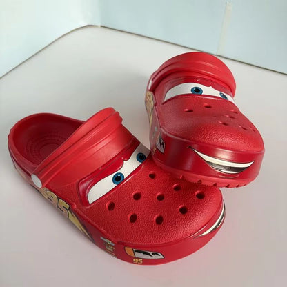 Disney Mcqueens Pixar Desenho Animado Chinelos Sólidos Impermeáveis Sandálias ao Ar Livre Casuais Respiráveis com Tira no Tornozelo Sapatos de Eva Presente