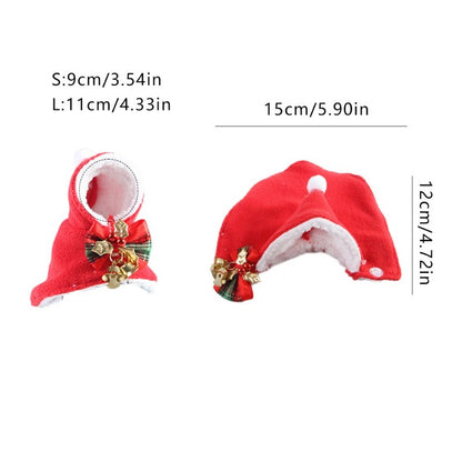 Manto Quente para Pássaros, Manto para Papagaio, Capa Grossa, Fantasia de Inverno para Sair, Roupa Quente para Pássaros, Manto para Papagaio, Roupa Colorida para Pássaros de Natal