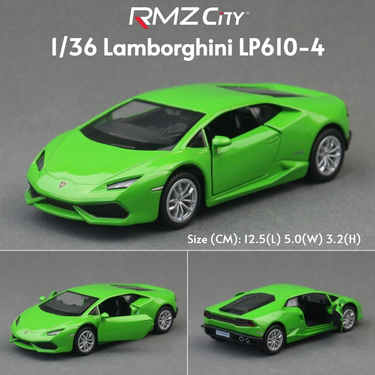 1/36 Lamborghini Super Sport Miniatura de Carro de Brinquedo para Crianças RMZ CiTY Diecast Metal Carrinho de Fricção para Coleção Presente Meninos