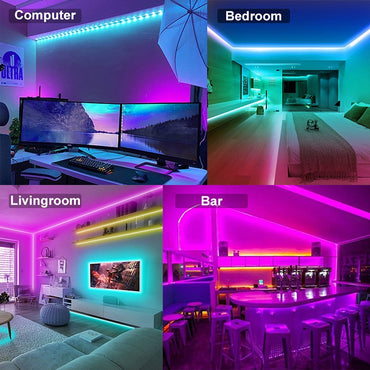 WIFI APP Control USB LED Strip Lights 5m 10m 20m Led Room Light Luces Led Tape for Alexa Home Room Bedroom Decor TV Backlight