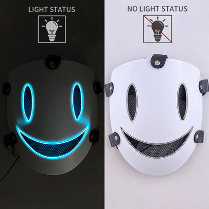 Anime High Rise Invasion Sniper LED Light up Mask Japanese Killer Japanese White Masks Carnival  Halloween Party Costume Props
