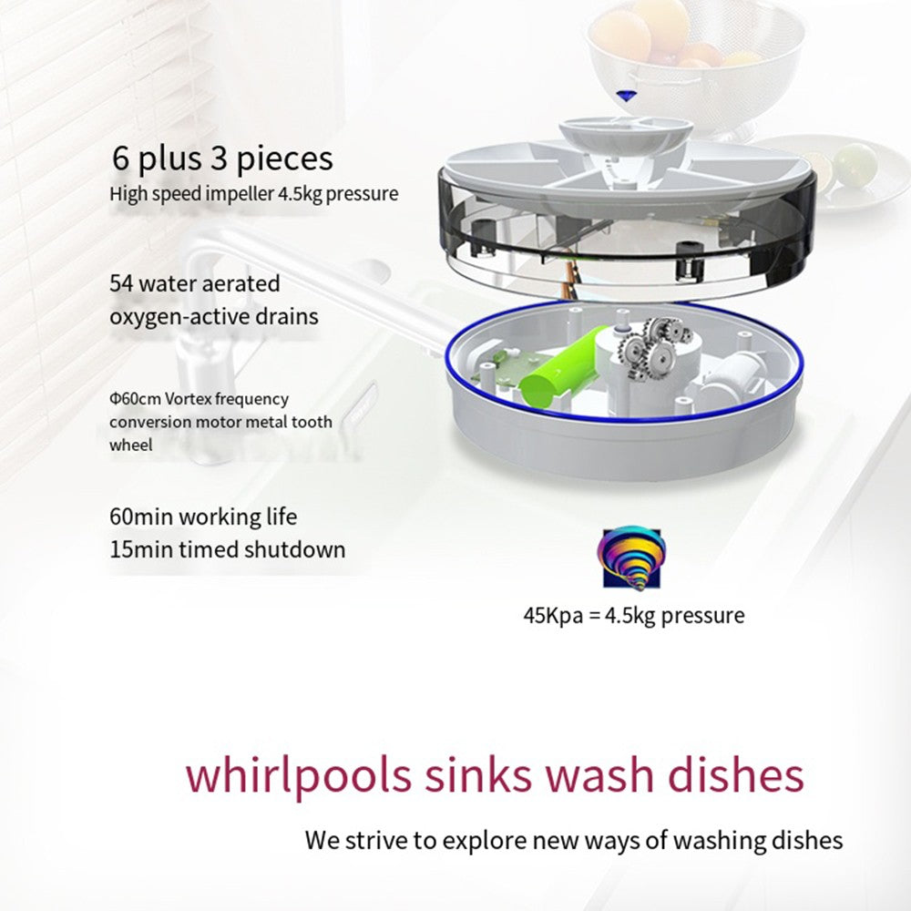 Portable Mini Ultrasonic Dishwasher USB Wireless Fruit Vegetable Dish Washer Electric Kitchen Home Dish Washing Machine Cleaner