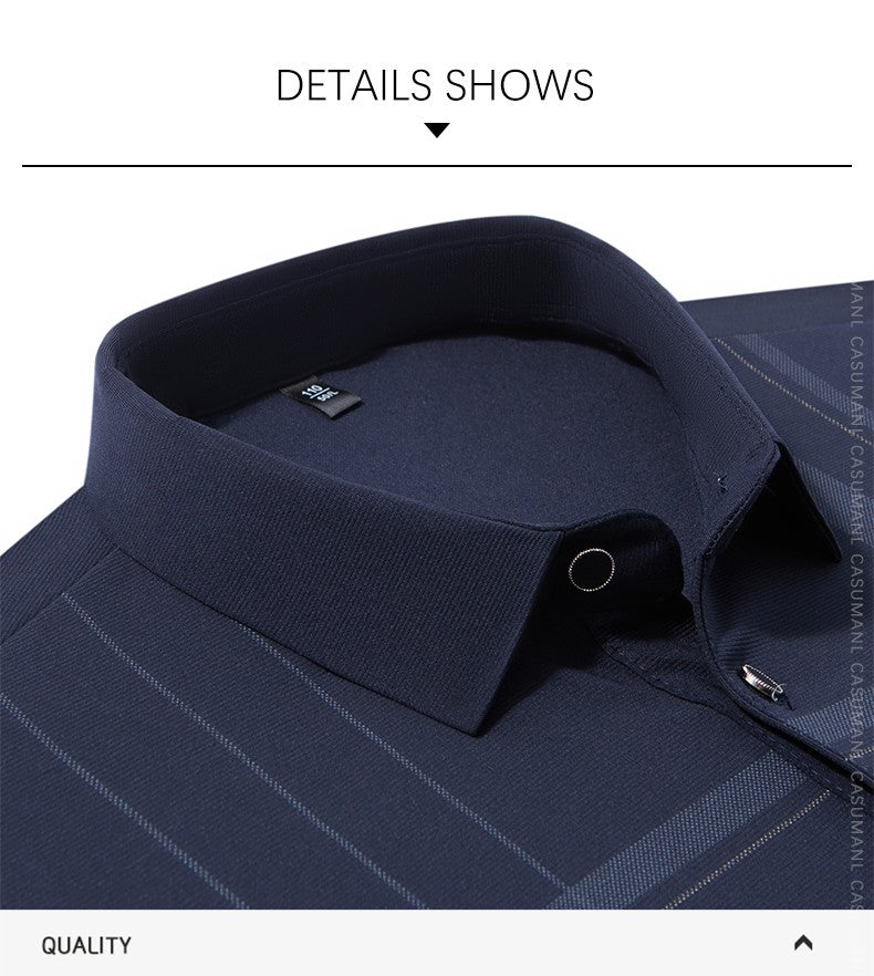 BROWON Polo T Shirt for Man 2025 Formal Business Slim Long Sleeve Tshirt Men Casual Loose Stripe Shirt for Man Designer Clothes