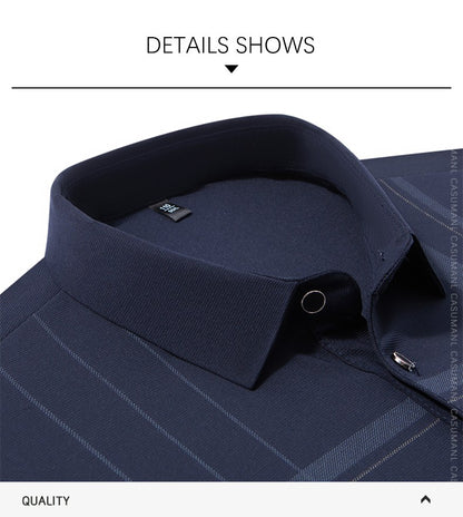 BROWON Polo T Shirt for Man 2025 Formal Business Slim Long Sleeve Tshirt Men Casual Loose Stripe Shirt for Man Designer Clothes