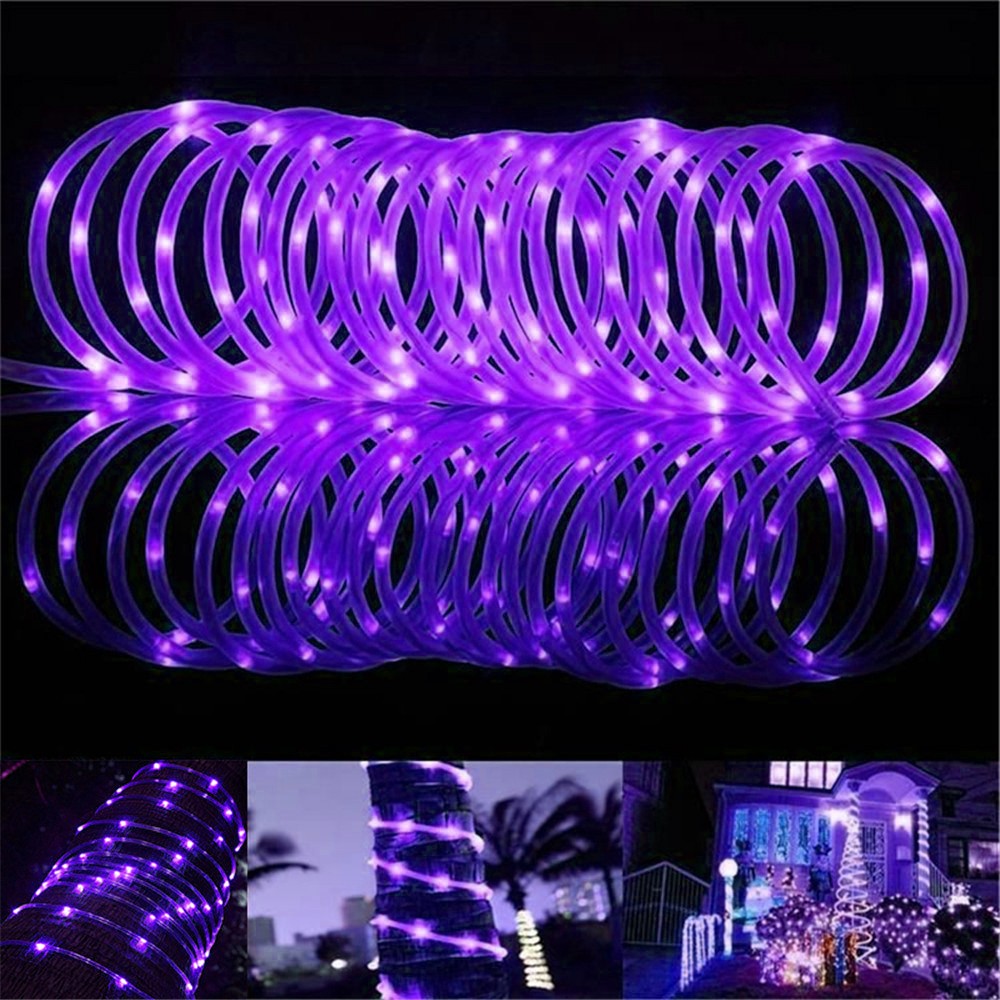 Solar Rope Lights Outdoor Blue LED PVC Tube Fairy String Light Garden Wedding and Birthday Outdoor Holiday Home Decoration