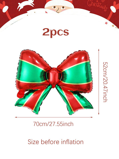 2pcs Christmas bow balloons, Christmas, wedding, birthday party supplies, bow theme, party event decoration, holiday celebration