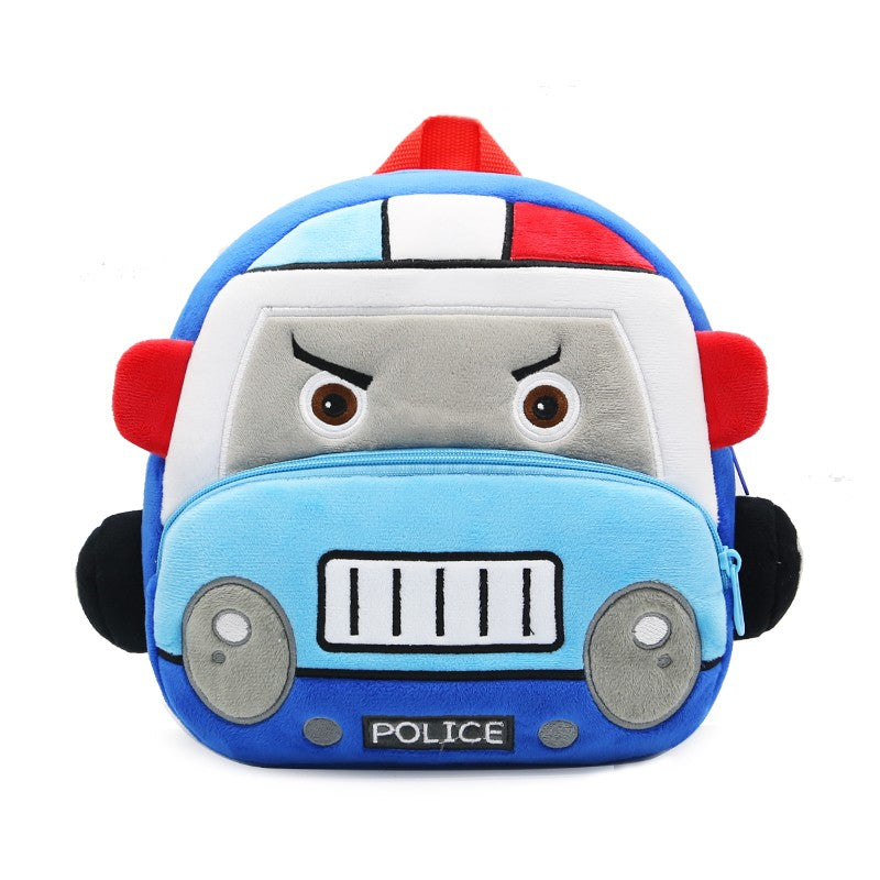 Mochila de carro estéreo de desenho animado para meninos e meninas de 2 a 4 anos, mochila escolar de jardim de infância, mochila de pelúcia infantil