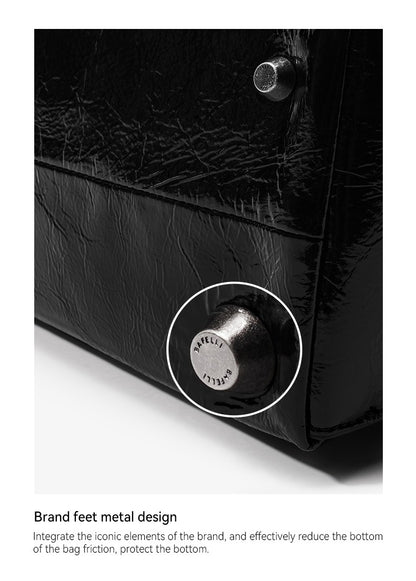 BAFELLI 2025 NEW WOMEN'S CASUAL TOTE BAG UNISEX LARGE SHOULDER GENUINE LEATHER DESIGNER LUXURY BRAND CROSSBODY BAGS FASHION