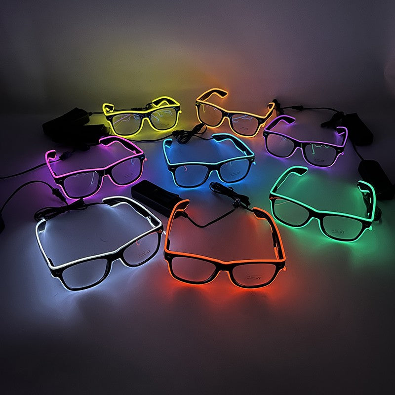 1PC Light Up LED Glasses Glow Sunglasses EL Wire Neon Glasses Glow in The Dark Party Supplies Neon Party Favors for Adults