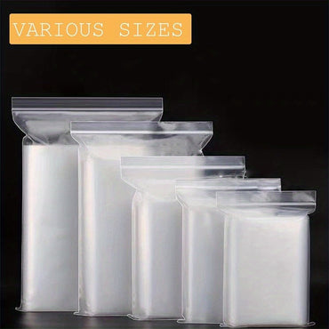 8*12cm 100 PCS,Thickened Plastic Sealed Clear Zip Lock Bags – New PE Material, Waterproof Seal, Heavy-Duty, Universal Packaging
