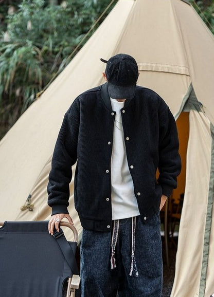 Oversize 300lb Men's Spring Fashion Baseball Jacket Vintage Loose Fit Pilot Coat Outerwear