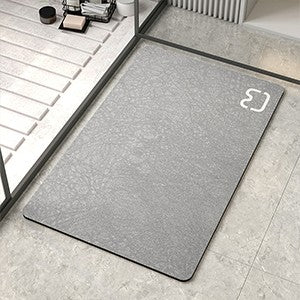 Tapete de Banho de Pedra Diatomácea Tapete de Banho de Terra Diatomácea Super Absorvente Antiderrapante 3,5MM de Espessura Tapete de Banho para Chão de Banheira