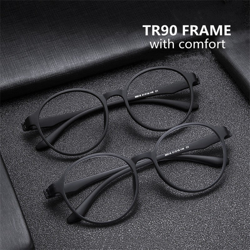 Óculos Ultraleves TR90 para Computador, Anti-Luz Azul, Proteção Ocular para Mulheres e Homens, Design Retrô Sem Parafusos, Óculos de Leitura Redondos