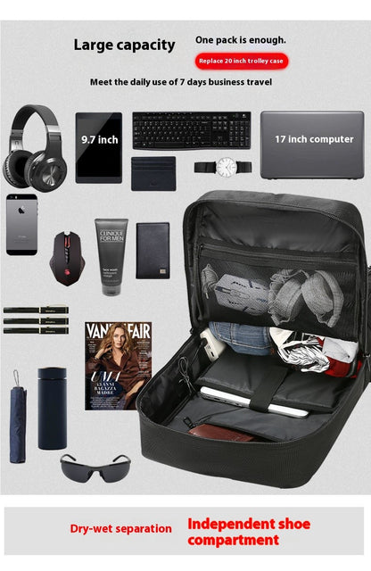Mochila de Viagem Grande Capacidade 50L 70L Esportes Treino Fitness Bolsa Independente para Sapatos Bolsas para Laptop
