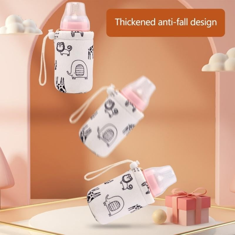 J15U Baby Bottle Bag for Pram Travel Outdoor Baby Feeding Bottle Holder Washable Bottle Thermal Milk Bottle Warmer