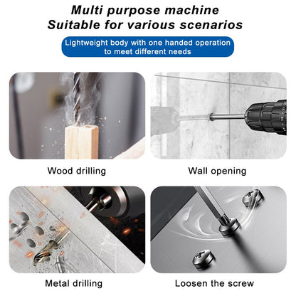 Ferramentas Elétricas Parafusadeira Furadeira Elétrica Sem Fio Profissional Para Madeira Chave de Fenda Mecânica Jogo de Bateria Máquina de Perfuração de Impacto