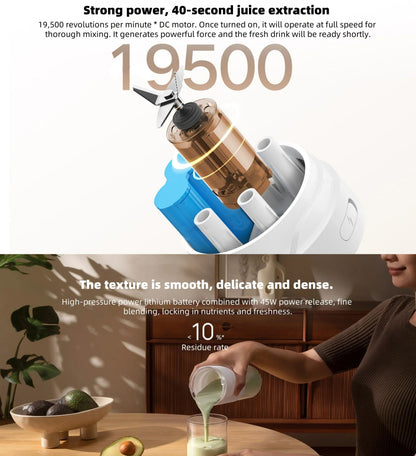 Espremedor Portátil XIAOMI MIJIA Mixer 2 Elétrico Mini Liquidificador Frutas Legumes Gelo Triturado Rápido Processador de Alimentos de Cozinha -CN