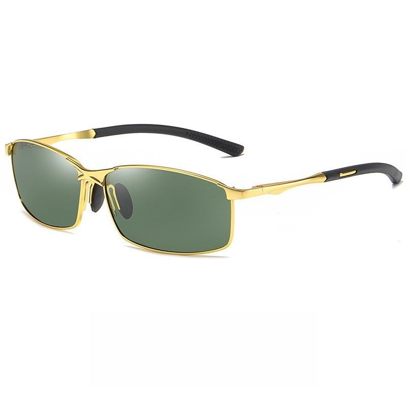 Óculos de Sol Polarizados com Armação de Metal e Lentes Fotocromáticas, Visão Noturna, Adequados para Esportes, Ciclismo, Pesca, Condução e Acampamento