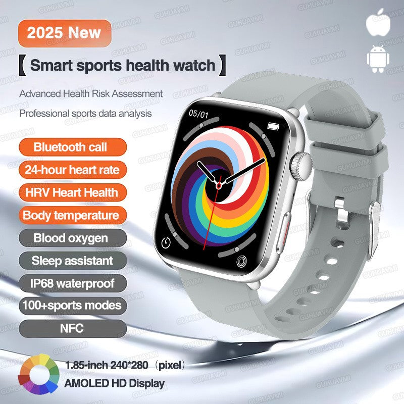 2025 Novo Para Xiaomi Redmi Watch 5 Chamada Bluetooth GPS Rastreamento NFC Frequência cardíaca IP68 À prova d'água Esporte Fitness Pulseira inteligente Unissex