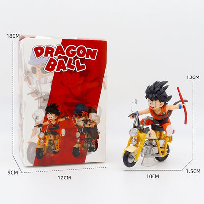 Anime Dragon Ball Z Anime Figura Son Goku Mestre Roshi Locomotivas PVC Ação Kame Sennin Motocicleta Brinquedos Modelo Colecionador Presentes