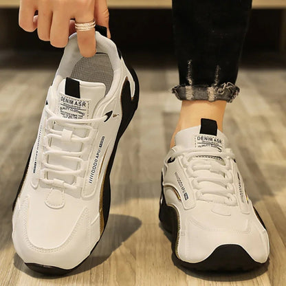 Tênis de verão masculino de malha, sapatênis vulcanizado casual de cano baixo, tênis esportivo masculino macio e confortável para corrida, calçado masculino