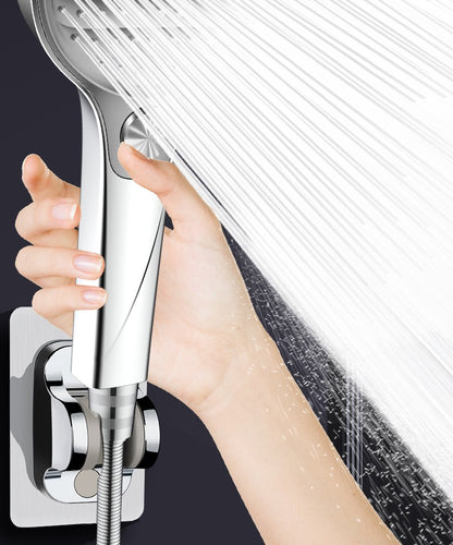 Cabeça de Chuveiro de Painel Grande 135mm com Filtro, Chuveiro de Alta Pressão para Banheiro que Economiza Água, Chuveiro de Teto Redondo, Bico Multifuncional