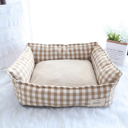 Cama Para Cães Gatos Filhote De Cachorro Casa Canil Para Cães Internos Pequeno Médio Gato Sofá Para Animais De Estimação Cama De Dormir Móveis Suprimentos Para Animais De Estimação Acessórios