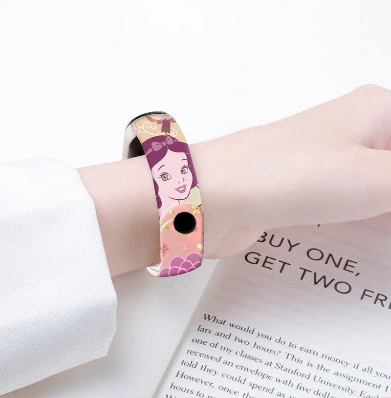 Disney Princess Kids Digital Watch Cartoon Action Figure Snow White LED Touch Waterproof Electronic Watch Toys for Children