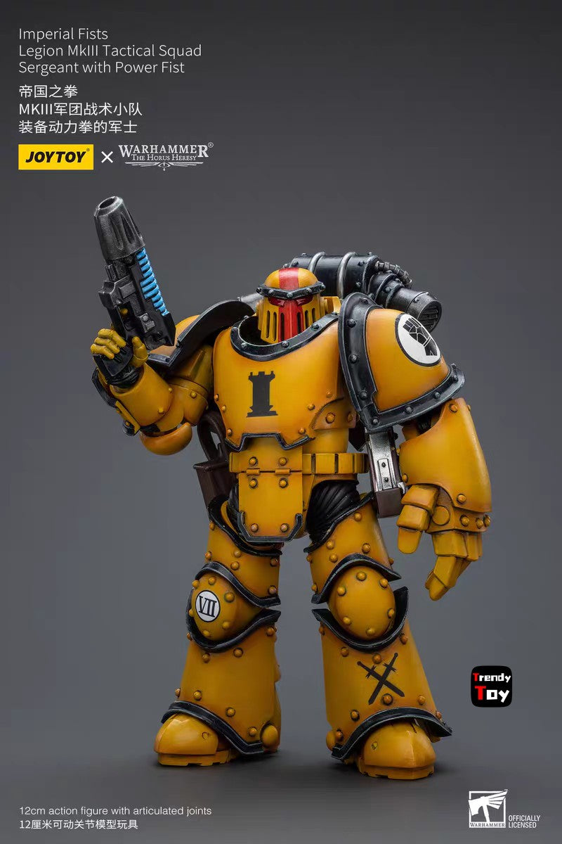 ?JOYTOY?Warhammer 40K Imperial Fists Mkll Legionários Táticos 4 Peças 1/18 Action Figure Brinquedo Colecionável