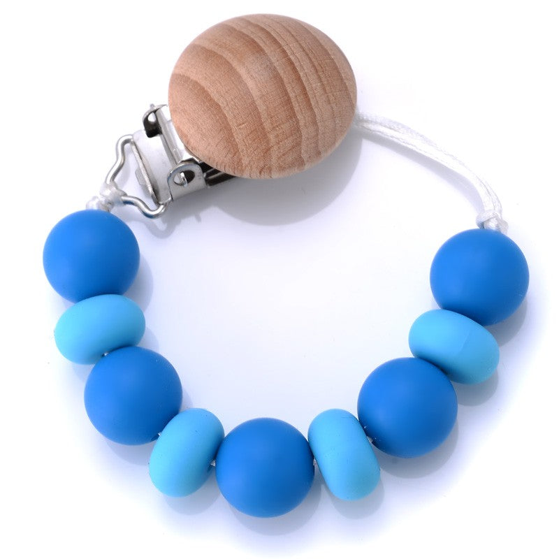 New Silicone Beads Dummy Clip Holder Soother Pacifier Clips Chain for Baby Teething Toys Chew Gifts Accessories BPA Free