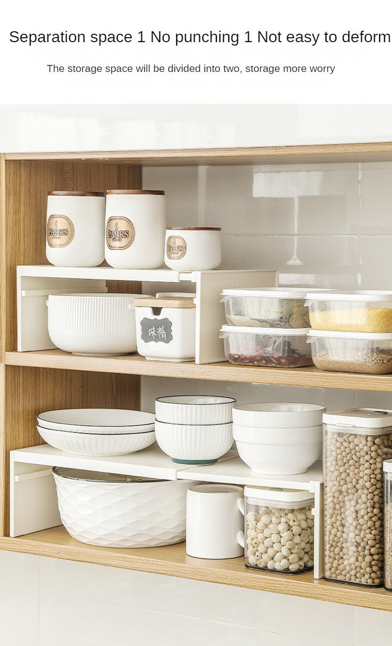 Kitchen Cupboard Organizer Retractable Cabinet Shelf Seasoning Bottle Spice Rack Dish Shelf Kitchen Accessories Storage Rack
