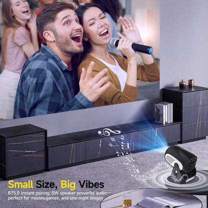 Magcubic HY300 X 4K 720P Android 11 Projetor com Foco Elétrico 300Ansi Wifi6 BT5.0 Projetor Portátil Som HIFI para Casa e Ar Livre