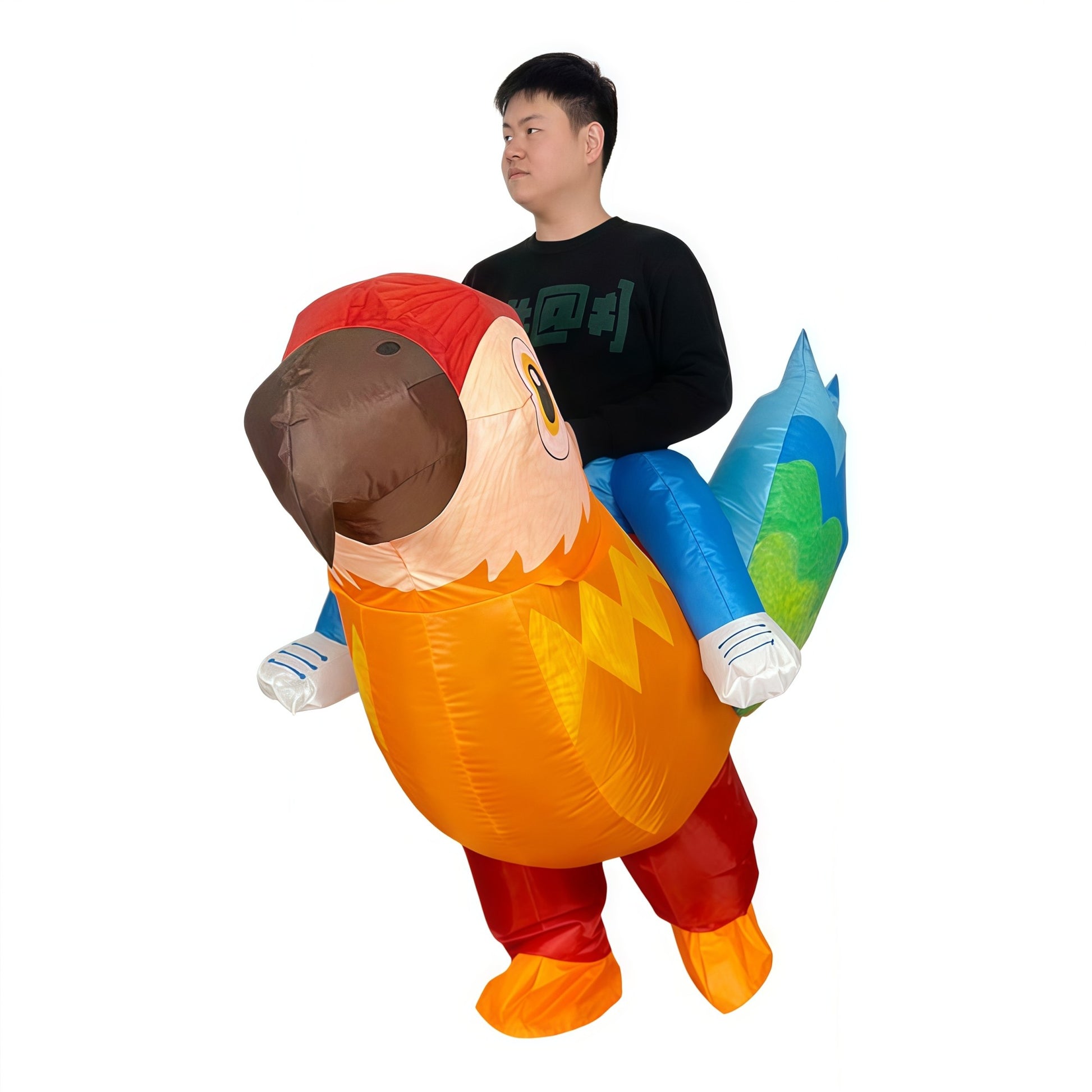 Halloween Character Inflatable Costume Colorful Parrot Multi-Color Cow Costume Props, Holiday Party Cosplay