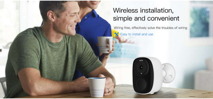 Câmera de vigilância WIFI 3MP Proteção de segurança Câmera IP externa Gravador de vídeo com visão noturna Smart Home Alimentado por bateria