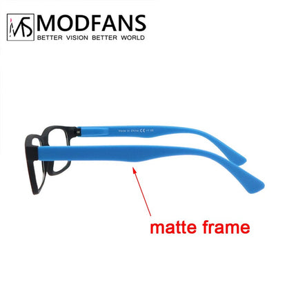 MODFANS Óculos de Leitura Masculino Feminino Retangular Clássico Leitores Eeyeglasses Armação Flexível Dobradiça de Mola com Dioptria +1.0 a +4.0