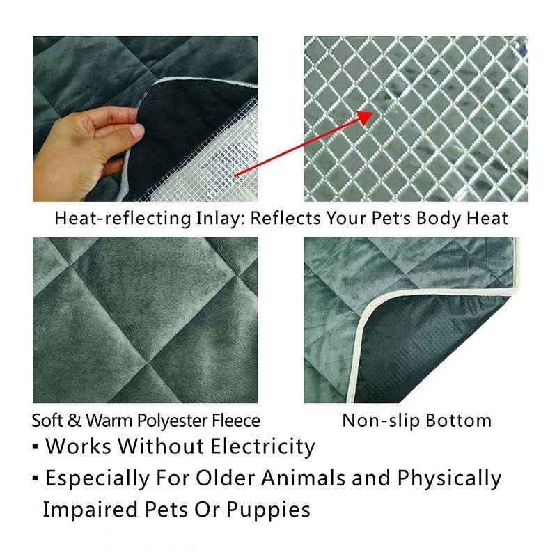 Almofada para Cama e Tapete para Pets 40x50CM Ninho de Gato e Cão Grosso Quente Almofada Térmica para Dormir Tapete Térmico Antiderrapante para Pets Macio Inverno