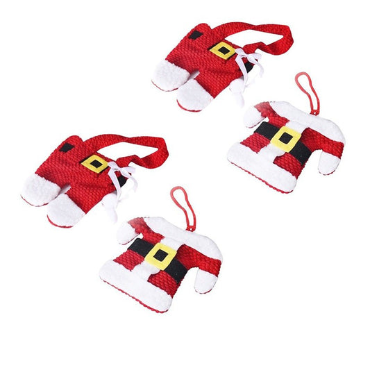 1/2/3 Set Chirstmas Tableware Holder Knife Fork Cutlery Set Skirt Pants New Year Cutlery Holder Christmas Decorations