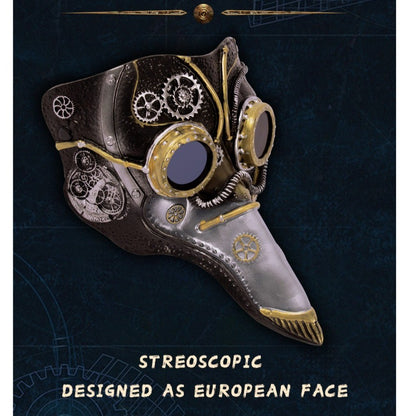 New Long Nose Plague Doctor Mask Gothic Steampunk Plague Mask Party Dress-up Proboscis Halloween Cosplay Mask