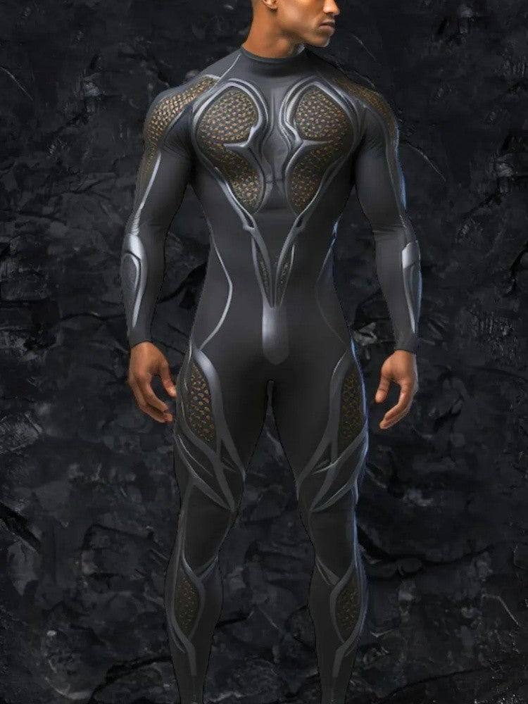 Halloween Smart Artificial Costume Men's Technology Tights Carnival Party Tights Stage Performance Jumpsuit Stretch Bodysuit