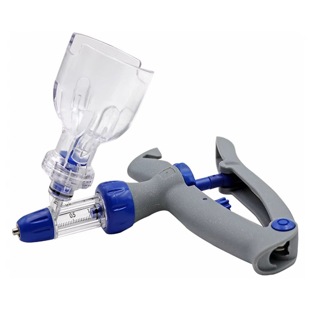 Seringa Automática Contínua Veterinária 1/2/5/10ml Agulha de Injeção para Aves Animal Vacina Ajustável para Gado Bovinos Ovinos