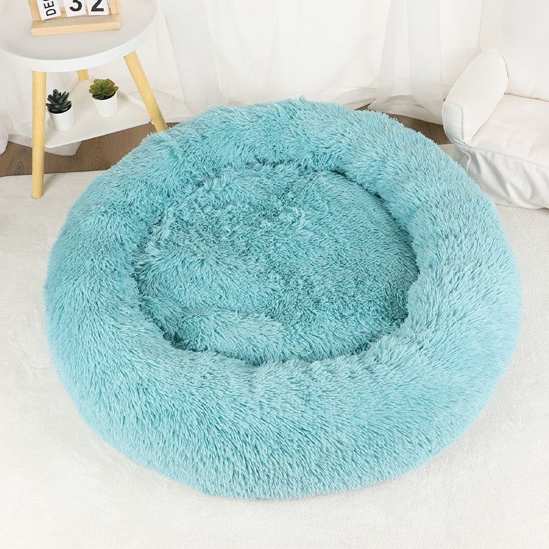 Cama para Cachorro, Donut Grande Redondo, Cesta Pelúcia de Inverno para Cães Médios, Acessórios, Casinha Fofa, Pequeno, Filhote, Animais de Estimação, Gato, Produtos