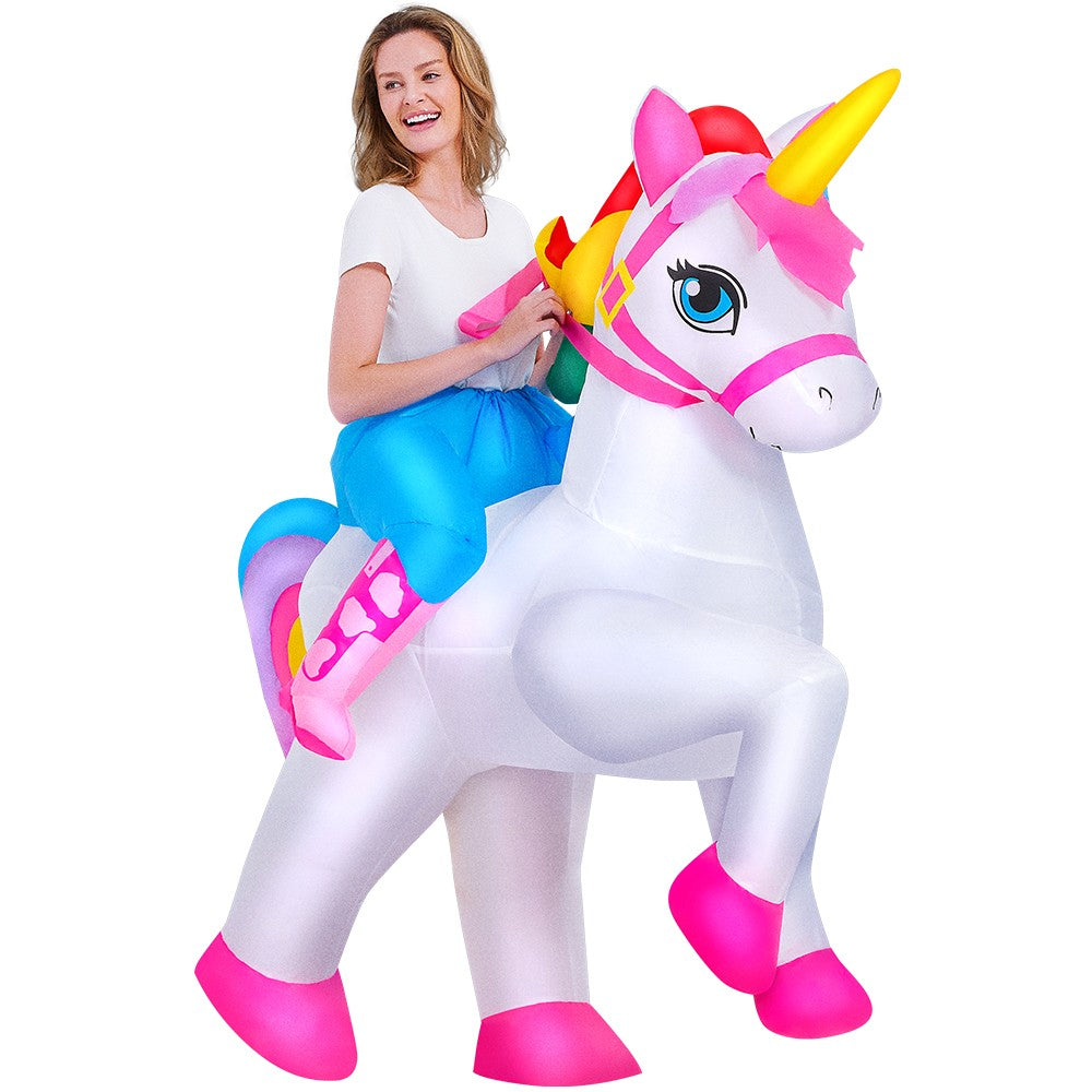 New Riding Animal Inflatable Costume Anime Suits Dress Mascot Purim Halloween Christmas Party Cosplay Costumes for Adult