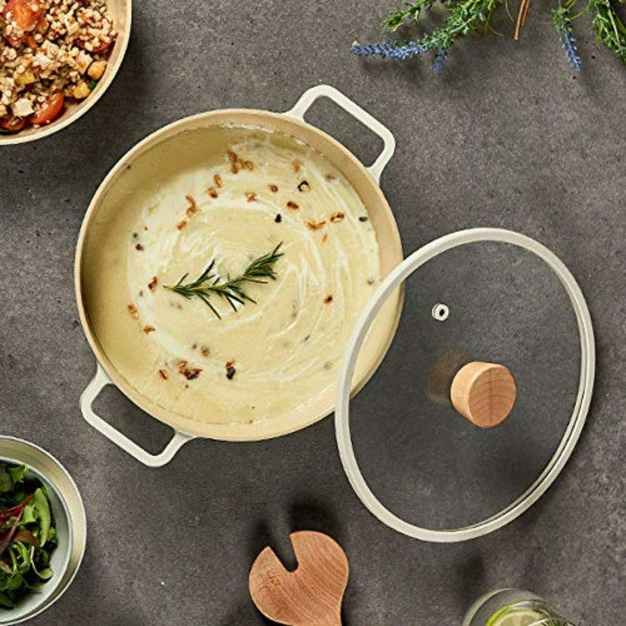 Conjunto de Panelas Antiaderentes para Cozinha, 4 Peças, com Tampa, Revestimento Cerâmico Saudável, Panela de Cozido, Panela, Compatível com Indução